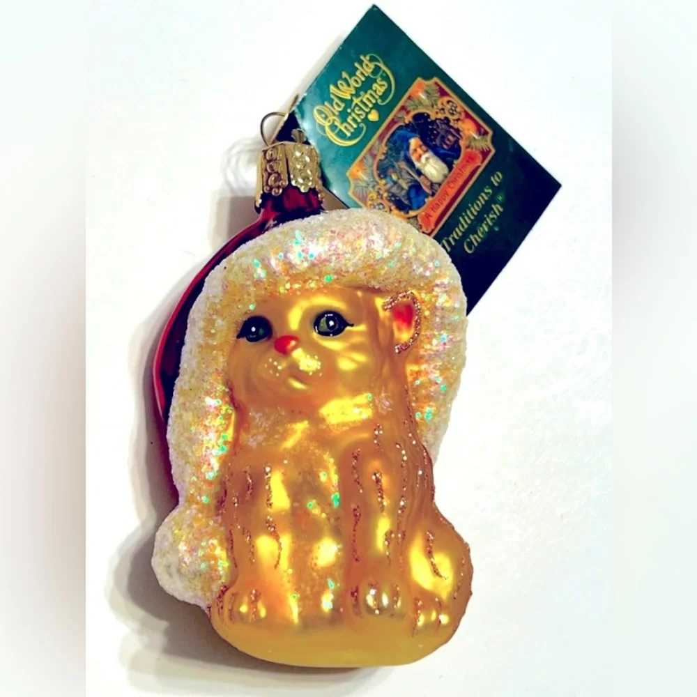 Old World Christmas Santa’s  Kitten Christmas Ornament